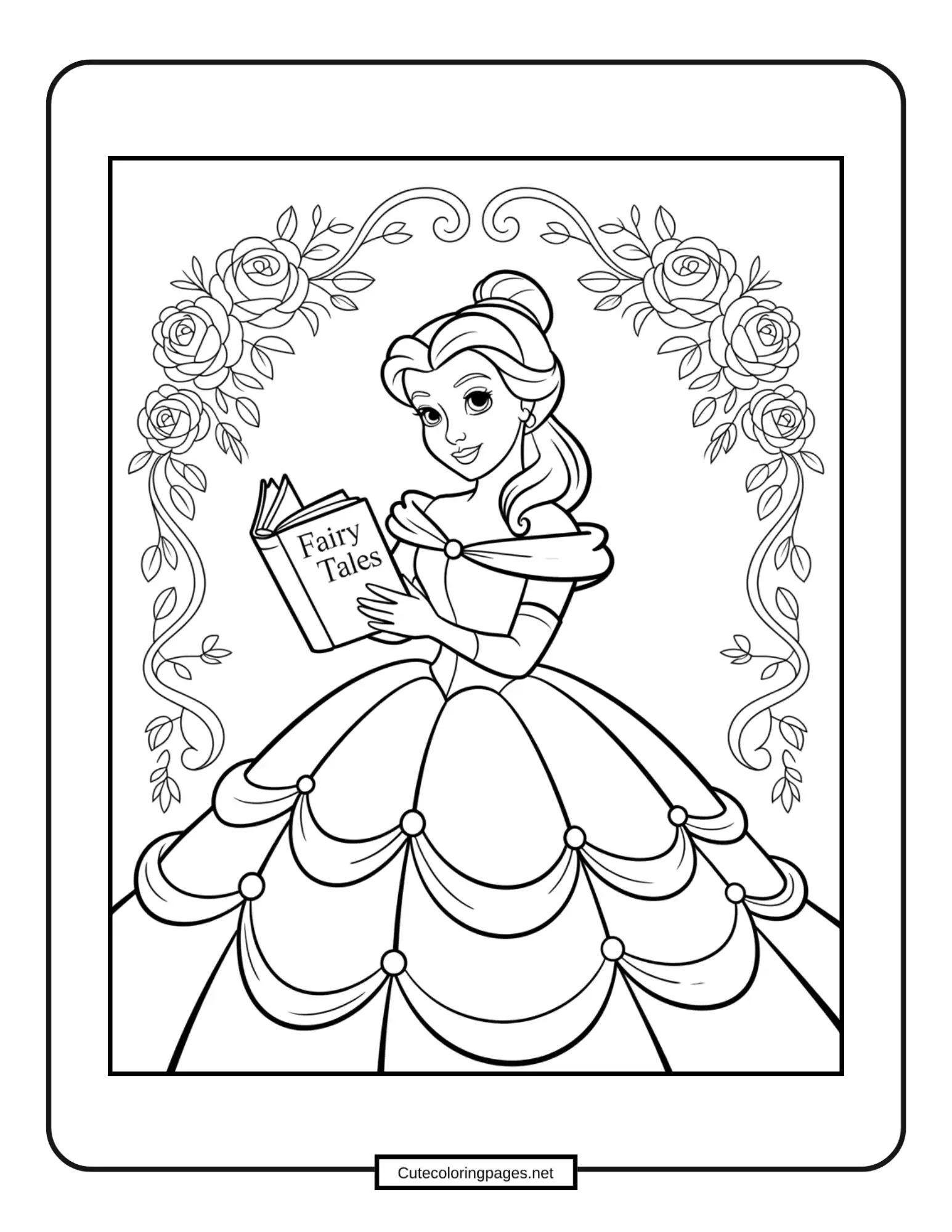 Belle from Beauty and the Beast Disney coloring pages
