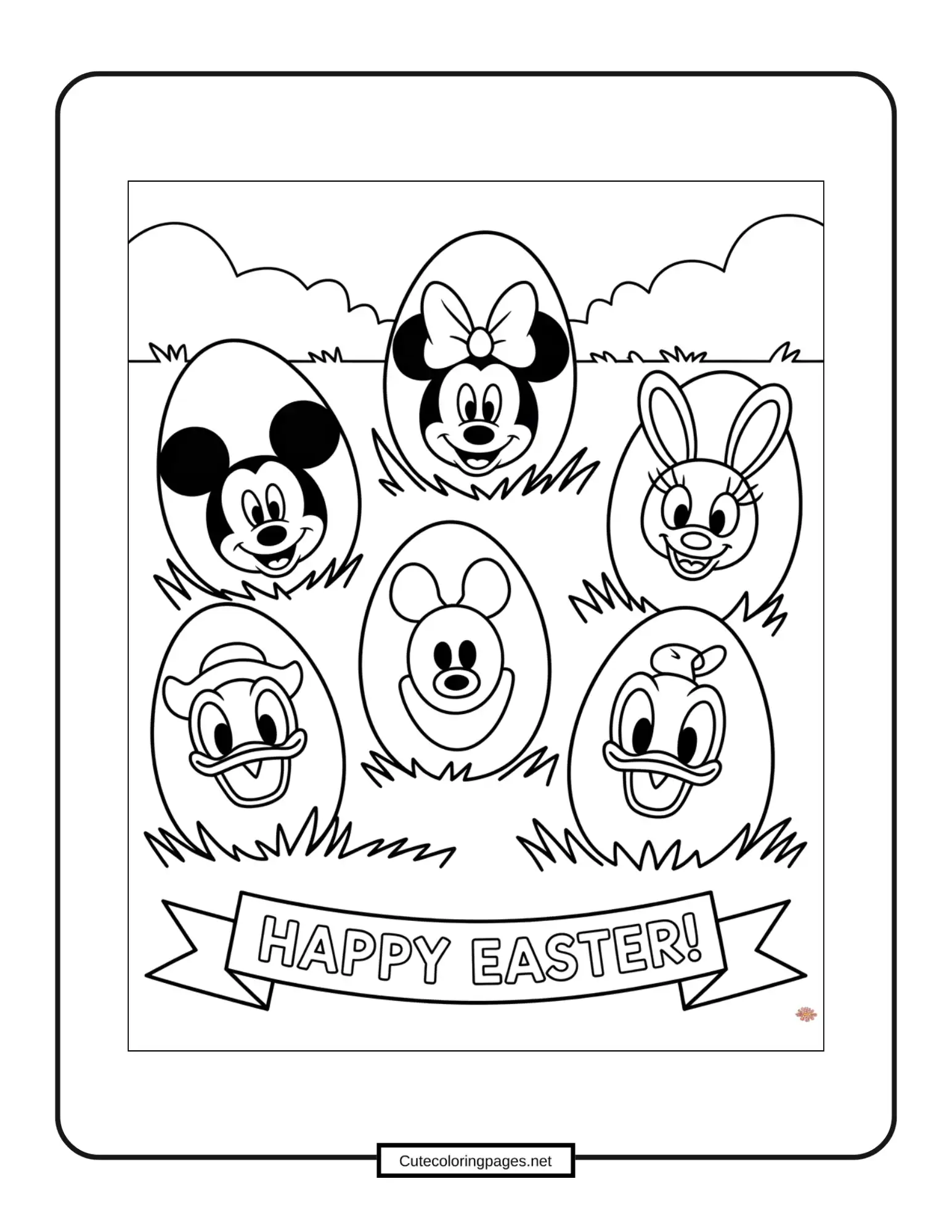 Easter Disney Coloring Activity