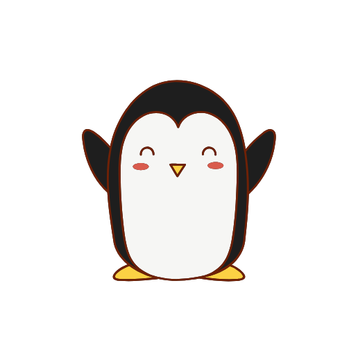 I need a hug penguin drawing with flippers stretched