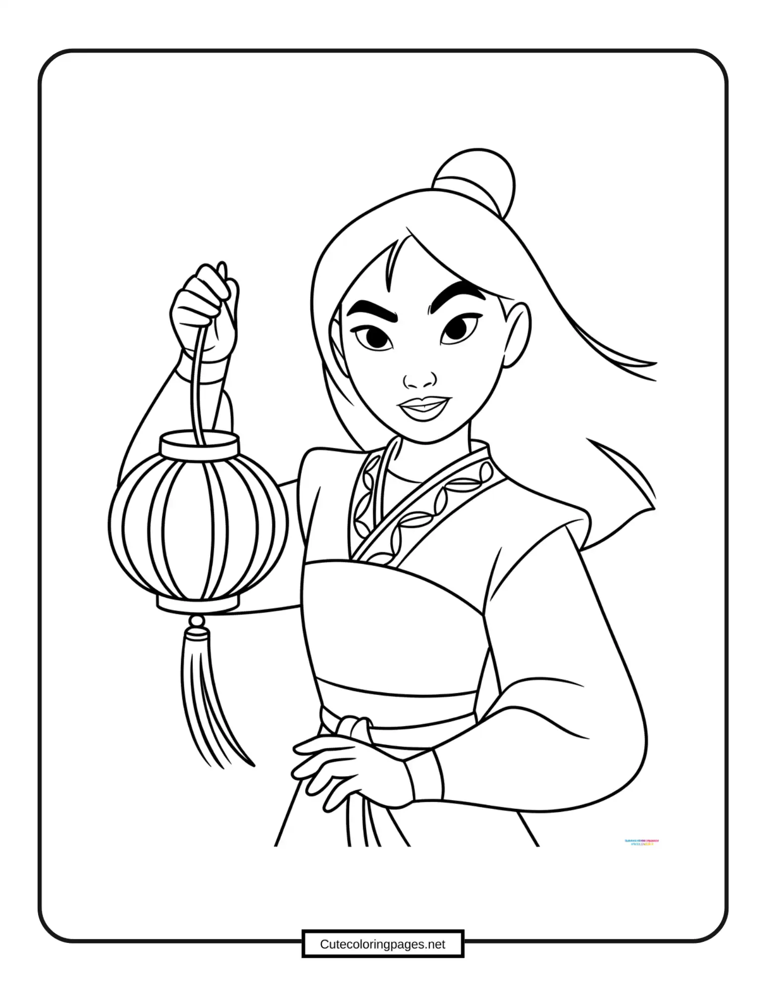 Mulan the Warrior – Mulan in armor holding a sword, ready for battle