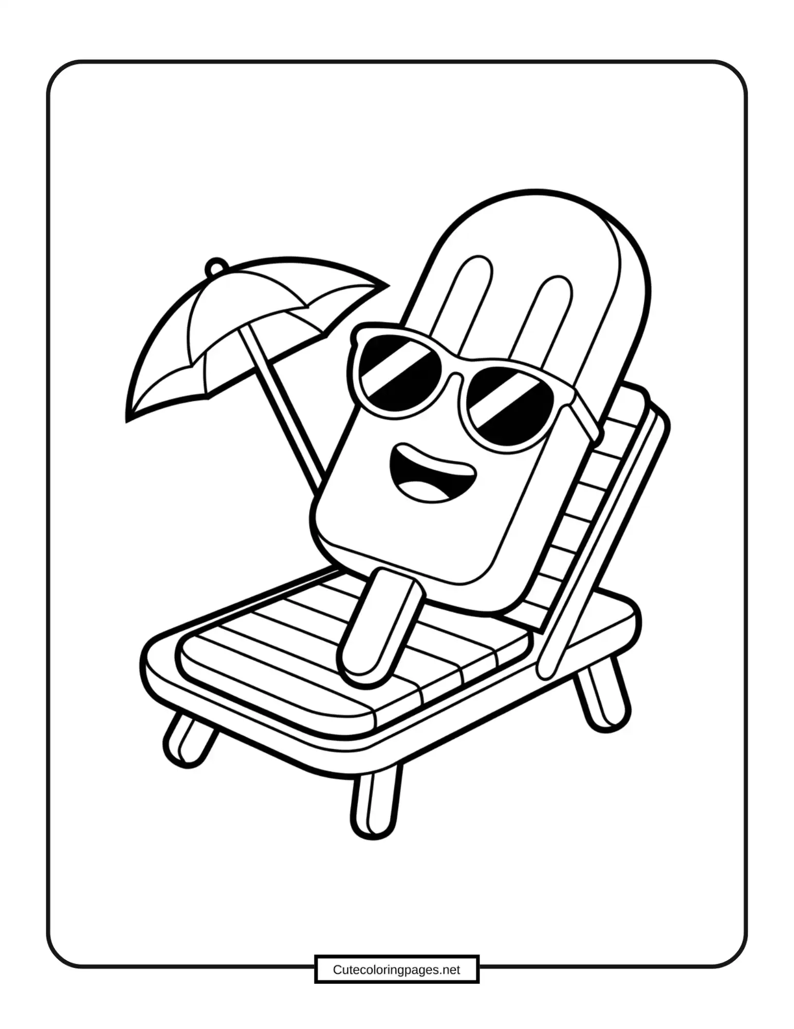 Summer Popsicle Relaxing on Beach